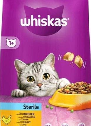 Сухой корм для стерилизованных кошек Whiskas с курицей 14 кг (...