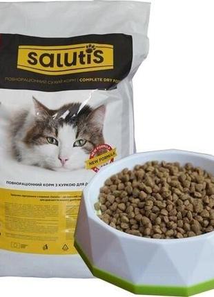 Сухой корм для взрослых кошек Salutis с курицей 12 кг (5902706...