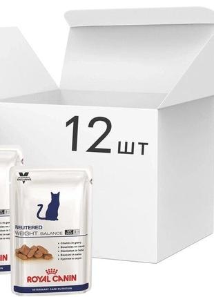 Упаковка влажного корма для взрослых кошек Royal Canin Neutere...