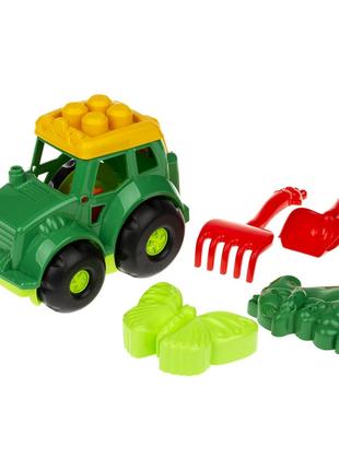Пісочний набір Трактор "Коник" №2 Colorplast 0213 (Зелений)