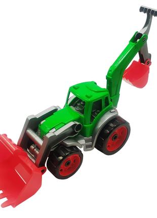 Дитячий іграшковий трактор 3671TXK з двома ковшами (Різнокольо...