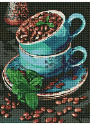 Алмазна мозаїка "Ароматні кавові зерна" Ідейка AMO7486 40х50 см