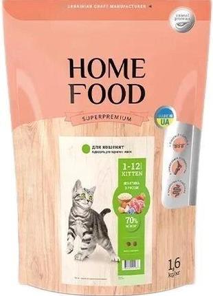Полнорационный сухой корм для котят Home Food Kitten «Ягнятина...