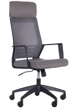 Кресло офисное AMF Twist black серый, механизм качания TILT, с...