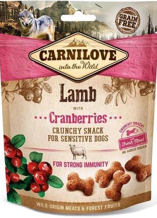 Лакомство для собак Carnilove Crunchy Snack с ягненком, клюкво...
