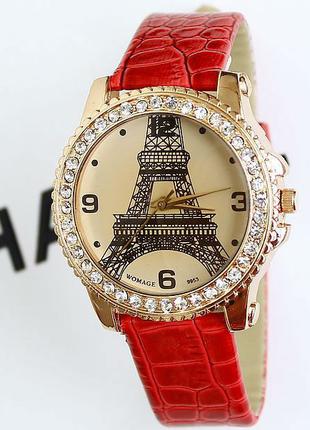 Часы женские наручные Париж Paris 4 цвета red (красный)