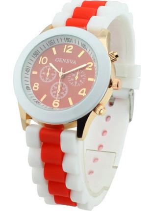 Годинник жіночий наручний Geneva Multicolor red (червоний)