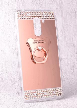 Чехол-накладка TPU Luxury Bear rose gold для Xiaomi Pocophone F1
