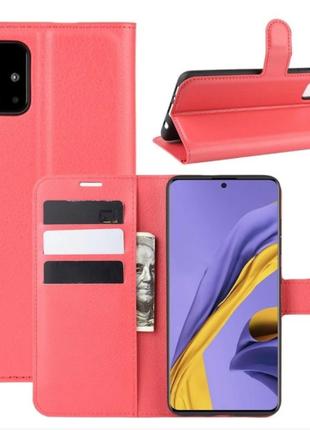 Чехол-книжка Bookmark для Samsung Galaxy A51 red