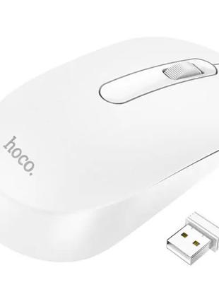 Мышь беcпроводная Hoco GM14 2.4G для пк и ноутбуков белая