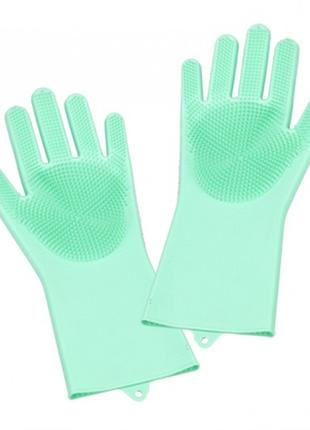 Силиконовые перчатки для мойки посуды