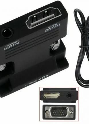 Конвертер Hdmi to VGA з аудіо виходом