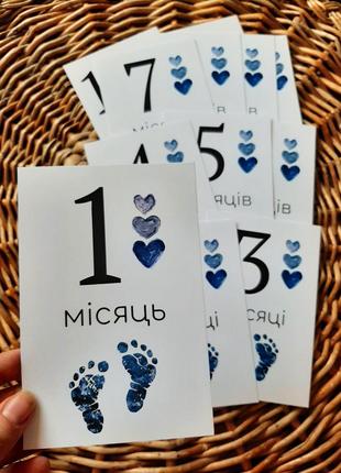 12 карточек для фотосессии новорожденных, карточки для фото ма...