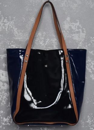 Navyboot сумка женская кожаная лаковая брендовая. Швейцария. Ориг