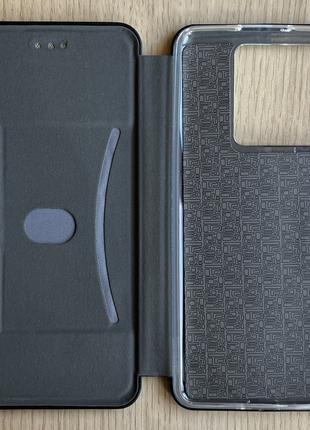 Xiaomi 13T чехол - книжка (флип чехол) чёрный, матовый, искусс...