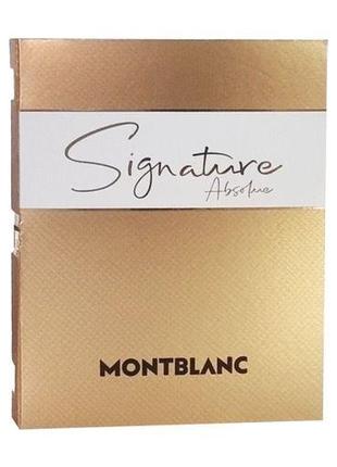 Montblanc Signature Absolue Парфюмированная вода женская, 2 мл...