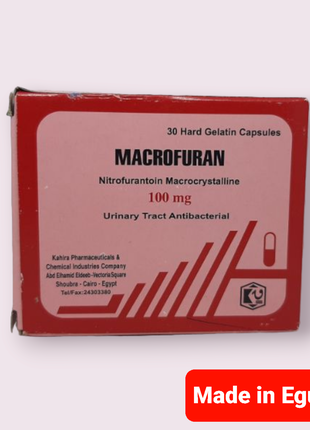 Macrofuran Макрофуран 100 мг цистит, уретрит 30 табл Єгипет