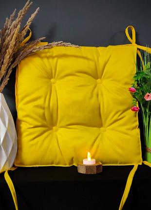 Подушка на стілець DOTINEM COLOR, жовта, 40х40 см