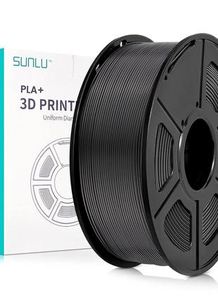 PLA+ пластик/филамент для 3D принтера SUNLU, PLA Filament Черн...