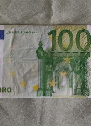 50 шт Салфетки для декупажа 100 евро размер 33*33 см Код/Артик...