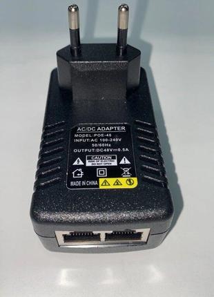 Адаптор POE инжектор для камер RJ45 (48В/ 0.5А)