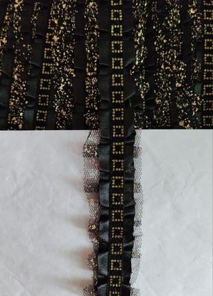 10 шт Бахрома декоративная лента золото чорний цвет 10 грн 1м ...