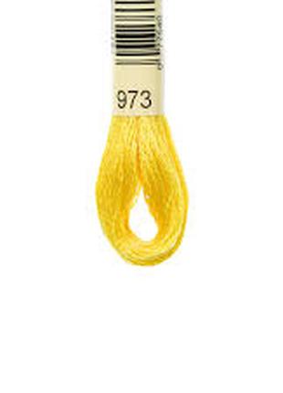 20 шт Нитка для вышивки мулине Airo 973 желтый цвет Код/Артику...