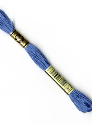 20 шт Нитка для вишивки муліне СХС 322 блакитний колір Код/Арт...