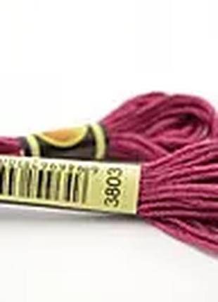20 шт Нитка для вишивки муліне СХС 3803 бордовий колір Код/Арт...