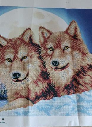 Схема для вышивания бисером "Волки под луной" Арт-W273 размер ...