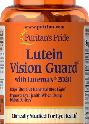 Лютеин с зеаксантином и цинком Puritan's Pride Lutein Blue Lig...