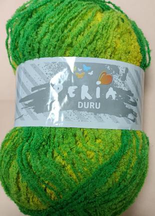 Пряжа Peria Duru зелено-желтая Код/Артикул 87
