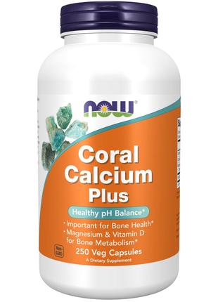 Коралловый кальций NOW Foods Coral Calcium Plus 250 caps