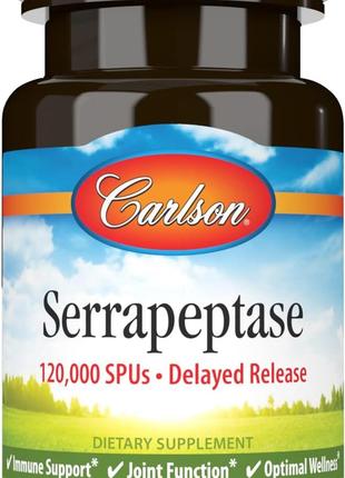 Серрапептаза Carlson Labs Serrapeptase Delayed Release 120,000...