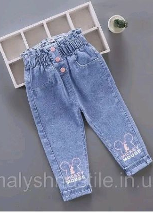 Дитячі стильні штани на дівчинку, джинси для дітей