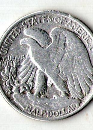 США ½ долара 1944 рік срібло 12.5 гр. 900 пр. Walking Liberty ...