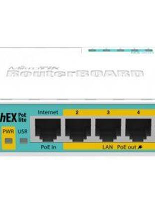 MikroTik hEX PoE lite (RB750UPr2) 5-портовый маршрутизатор