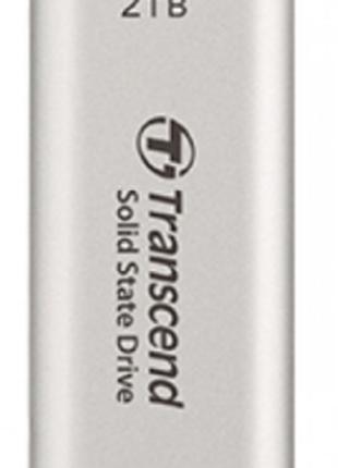 SSD накопитель Transcend ESD310S 2TB, USB Type C/A Silver