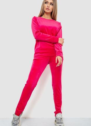 Спорт костюм жіночий велюровий, колір рожевий, розмір L, 102R272