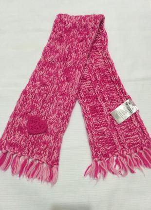 Розовый теплый шарф
