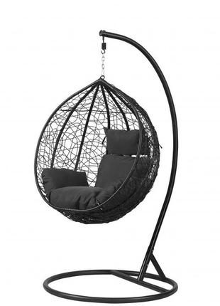 Підвісне крісло-гойдалка кокон Bonro 329 S (чорно-сіре)