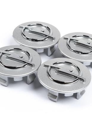 Ковпачки на диски 54/43мм сірі (4 шт) для Тюнінг Opel