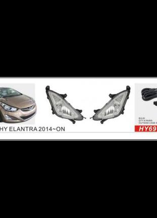 Фары дополнительные модель Hyundai Elantra/2014/HY-691W/эл.про...