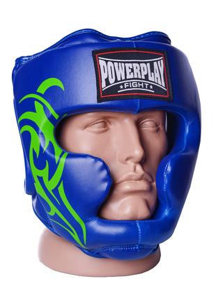Боксерський шолом тренувальний PowerPlay 3043 Синій L