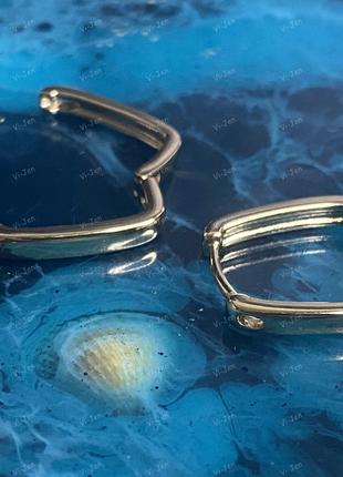 Классические Женские серьги-кольца (конго) позолоченные Xuping...