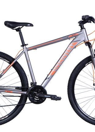 Велосипед 29" Discovery BASTION 2024 (серебристо-оранжевый (м)...