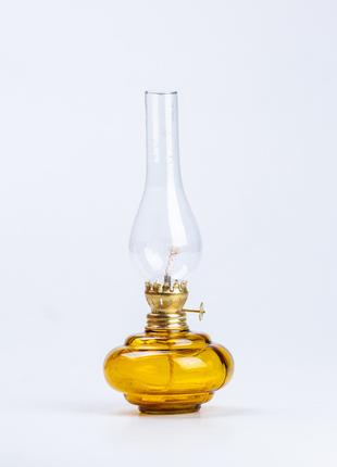 Керосиновая лампа светильник из стекла большая Желтый DM-11