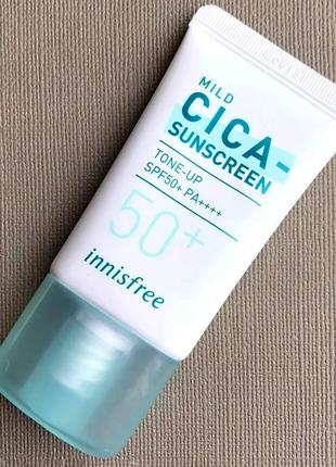 Innisfree mild cica sunscreen tone-up spf50 1 мл солнцезащитный к