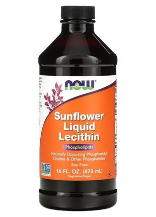 Жидкий Лецитин из Подсолнечника Now Foods Sunflower Liquid Lec...