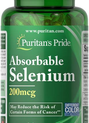 Селен 200 мкг Puritan's Pride Selenium для здоровья щитовидной...
